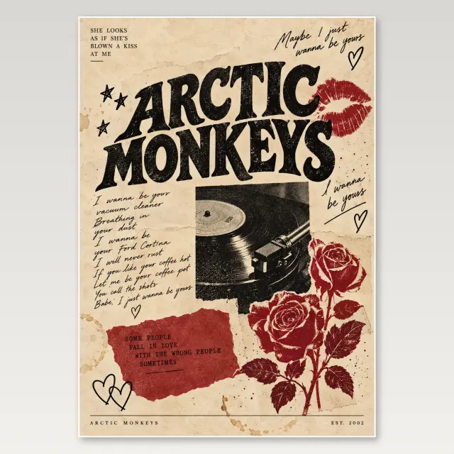 Arctic Monkeys Liebesbrief A4-Poster