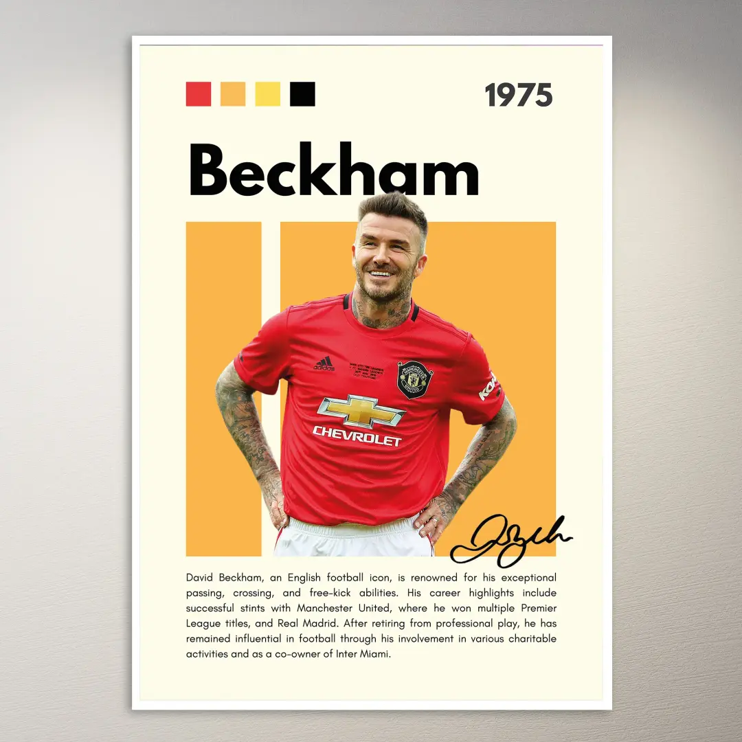 David Beckham Portrait Poster