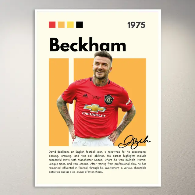 David Beckham Porträt Poster