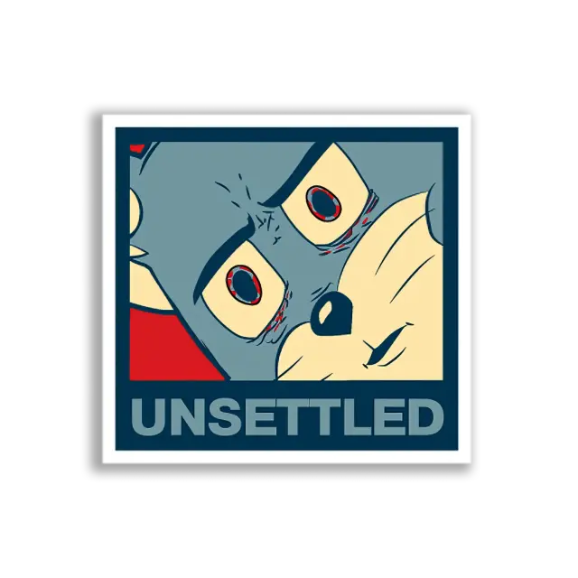 Verstörter Kater Tom Sticker