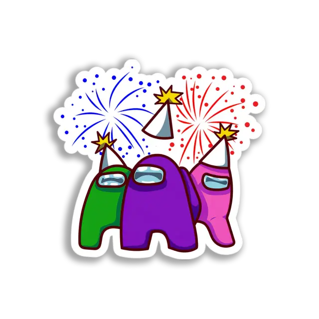Among Us Party-Crew Sticker