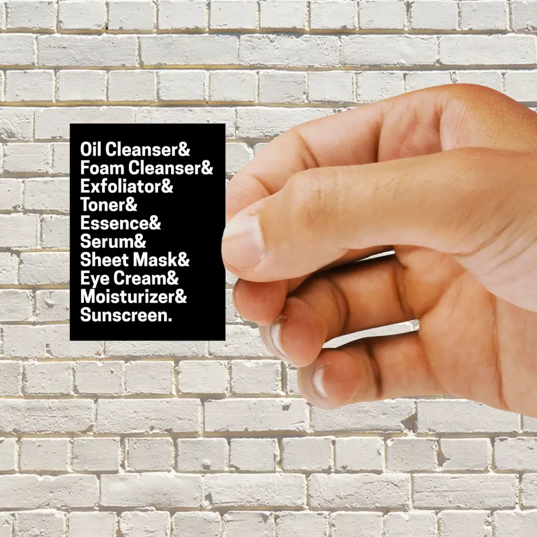 Schritte koreanischer Hautpflege Sticker