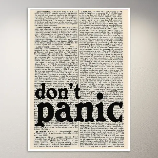 Don't Panic Poster