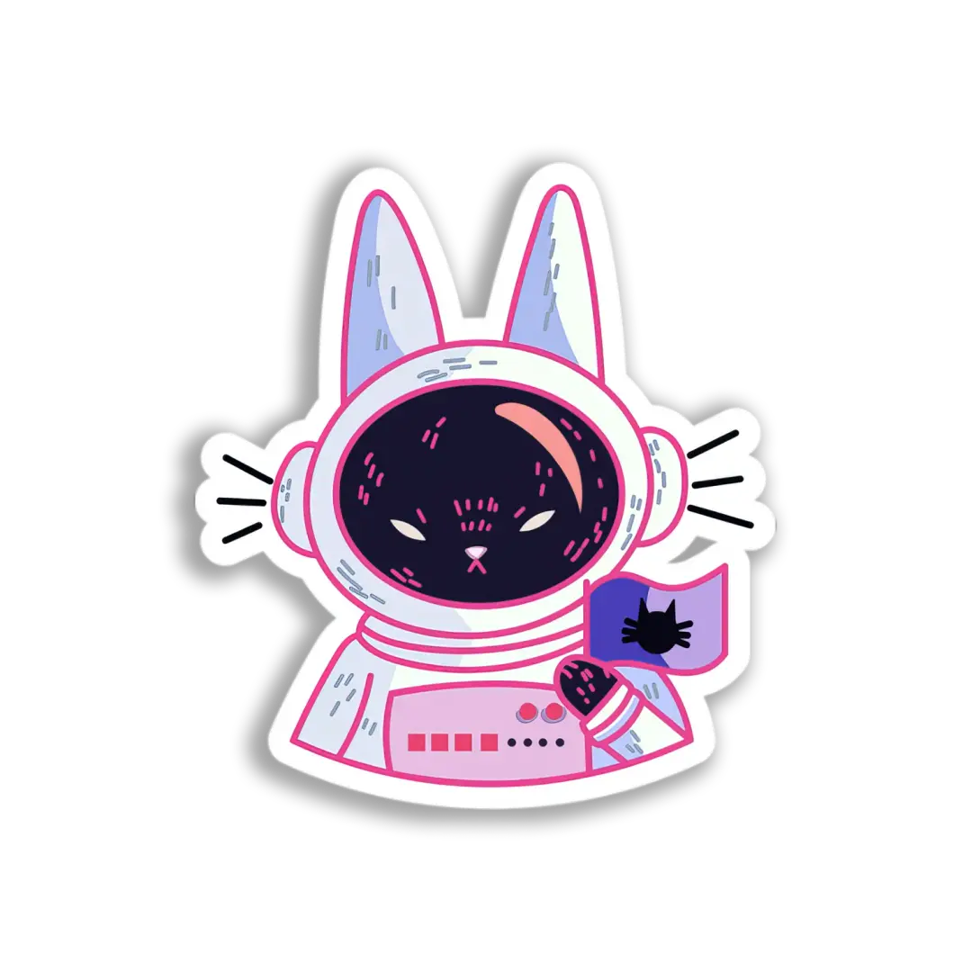 Space Cat Astronaut Sticker