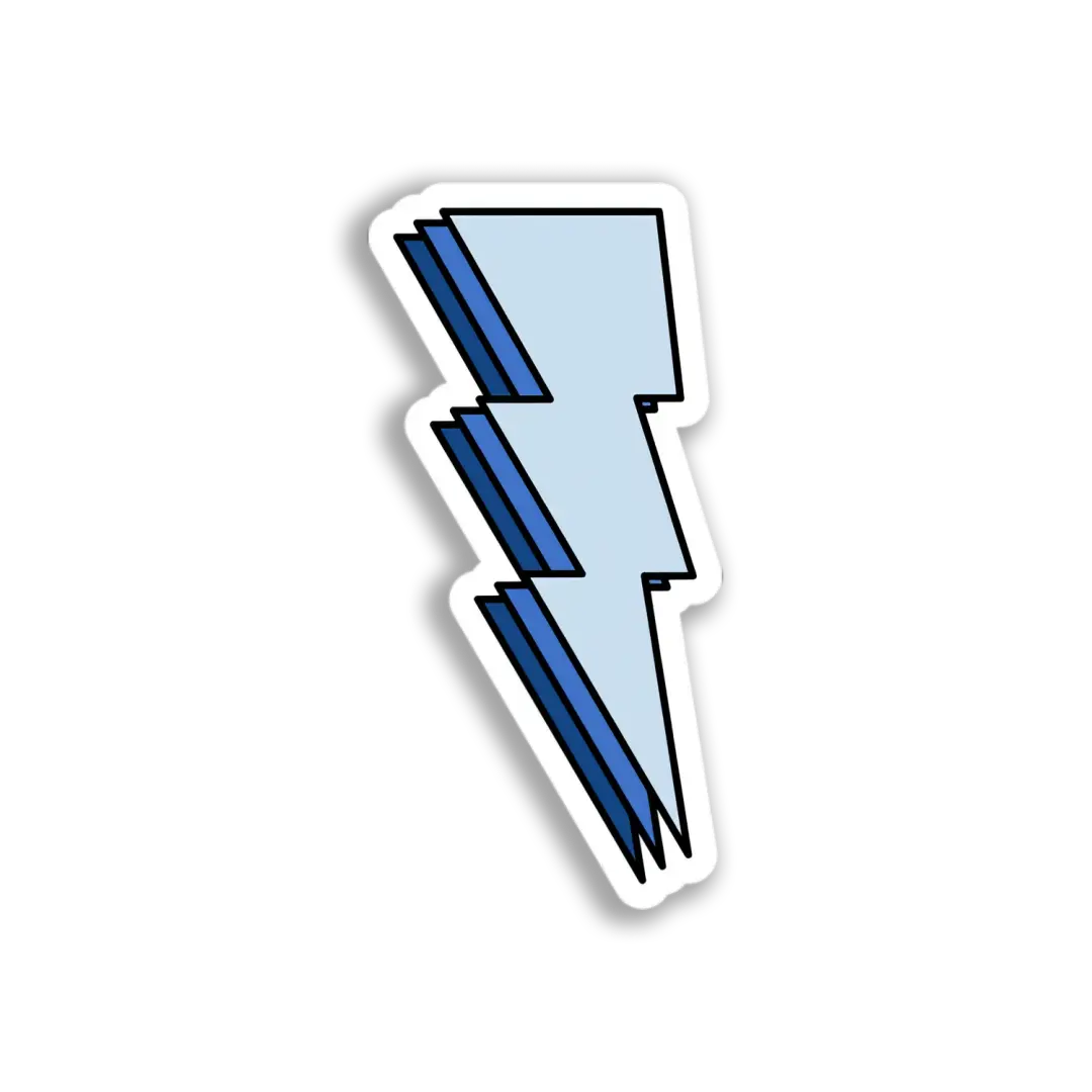 Blauer Blitz Sticker