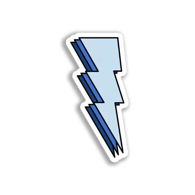 Blauer Blitz Sticker