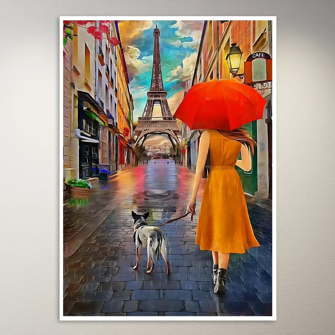 Vintage Paris Aquarell-Kunst-Poster