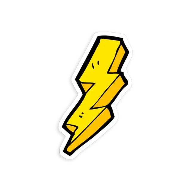 Grunge Bolt Sticker