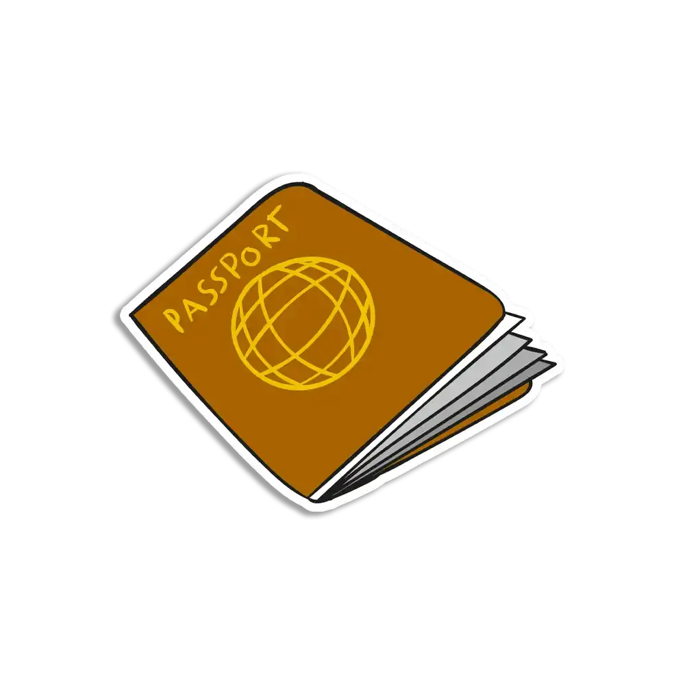 Pegatina de pasaporte