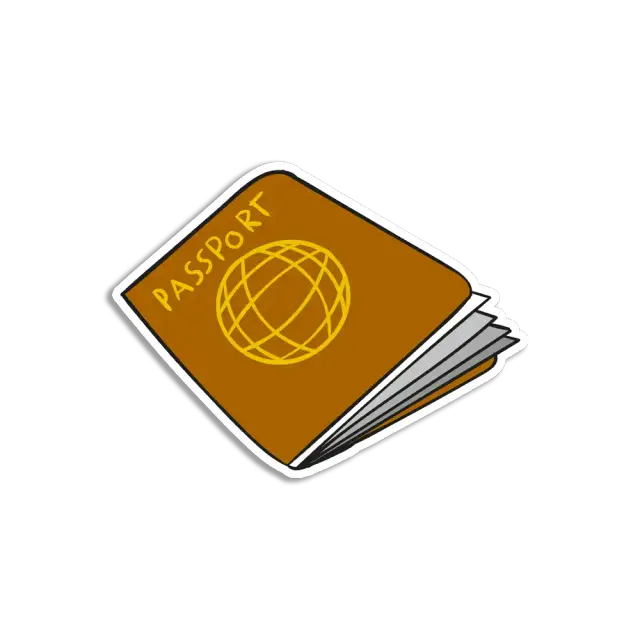 Reisepass-Sticker