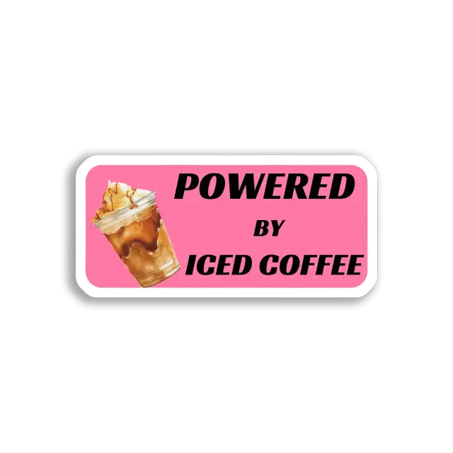 Angetrieben von Eiskaffee Sticker