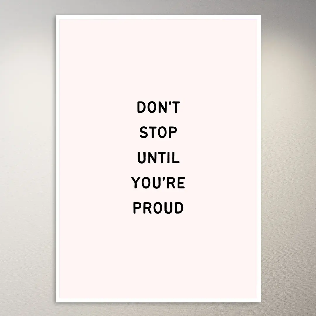 Wandposter mit Motivationsspruch