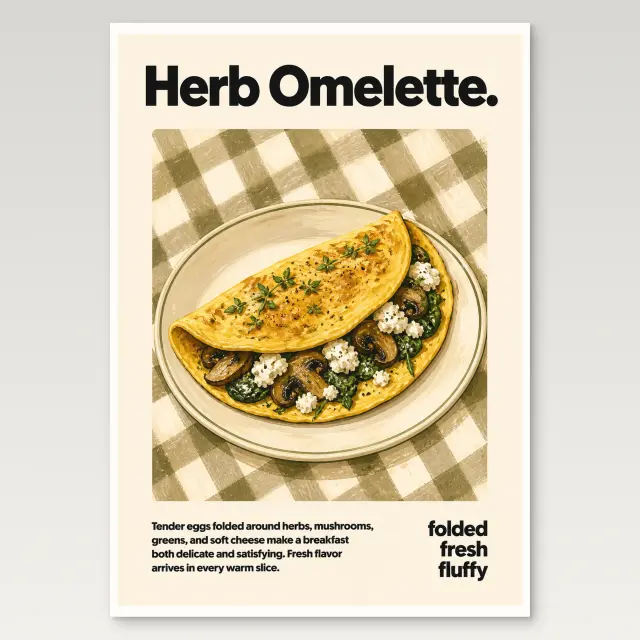 Herb Omelette Poster