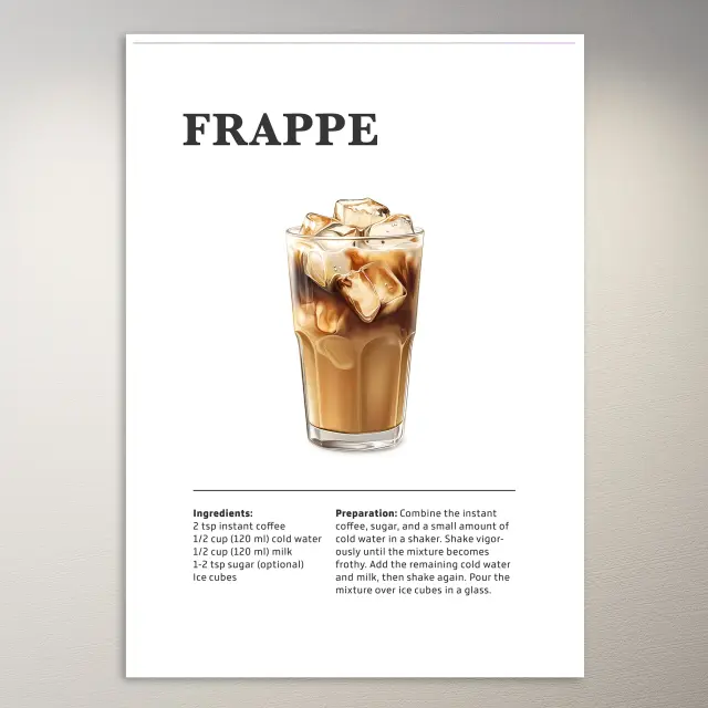 Eiskaffee-Frappé Poster