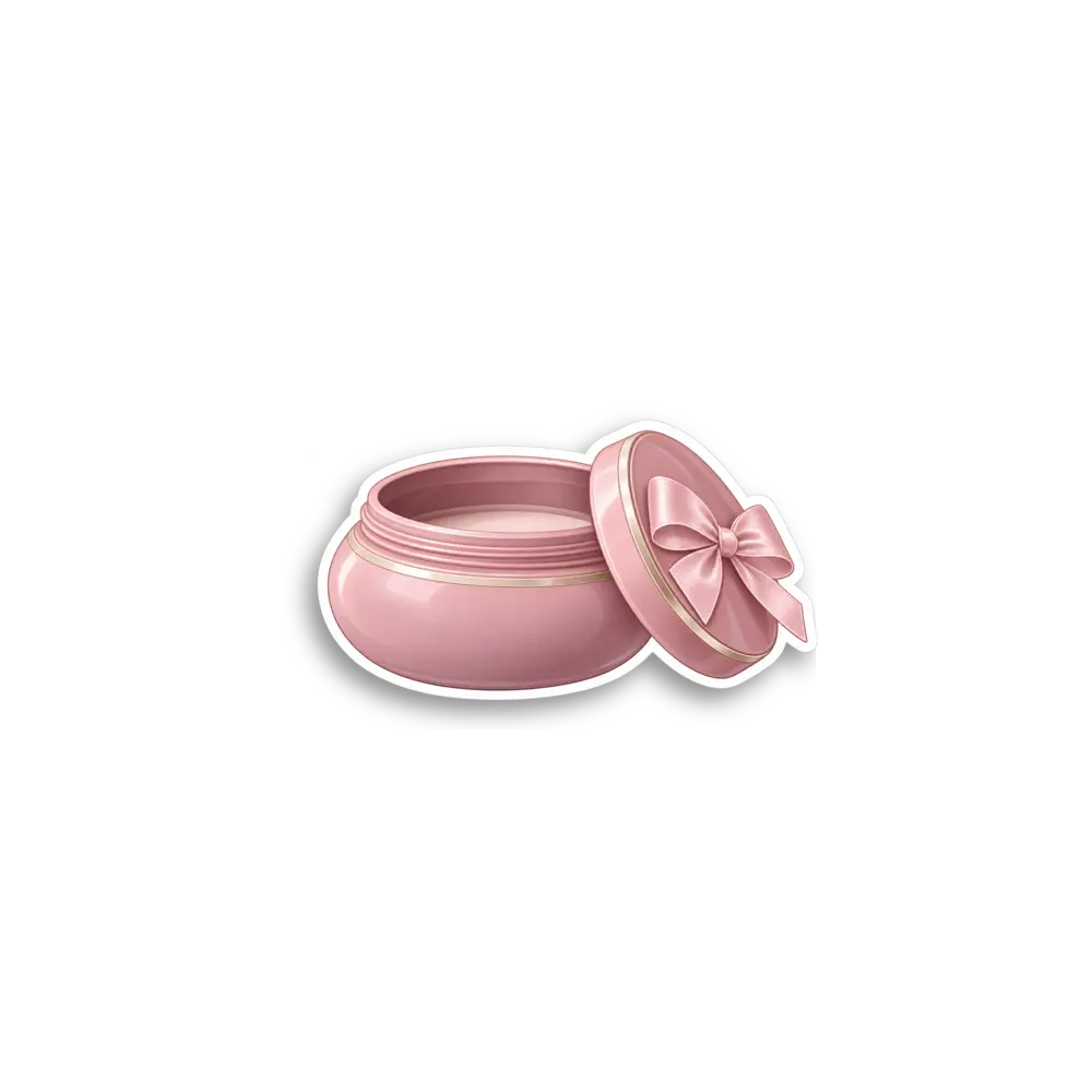 Rosa Puderdose Sticker