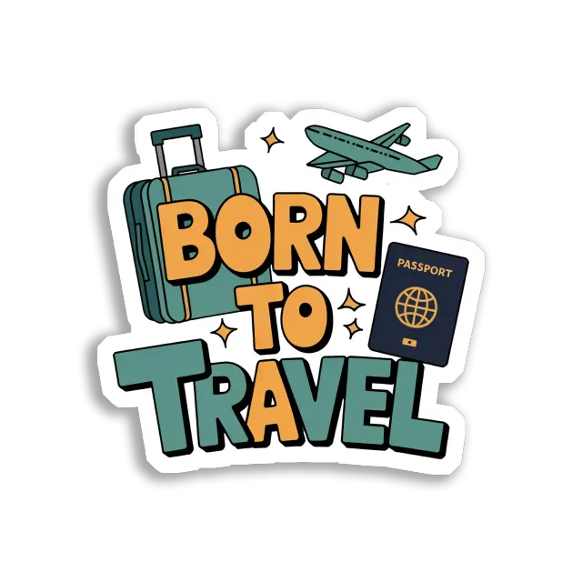 Geboren, um die Welt zu bereisen Sticker