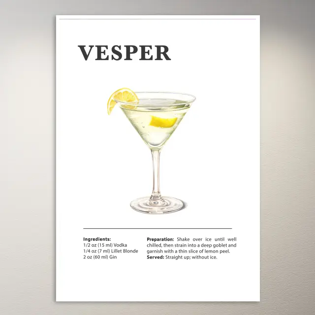 Vesper Martini Poster
