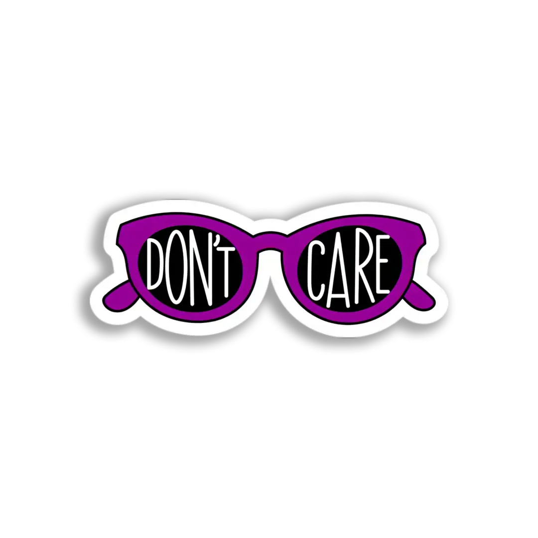 Don't Care Sunglasses Sticker
