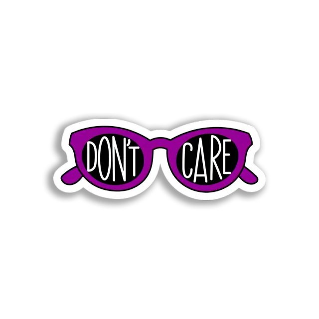 Don't Care Sunglasses Sticker