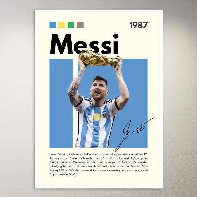 Messi Weltmeister Poster