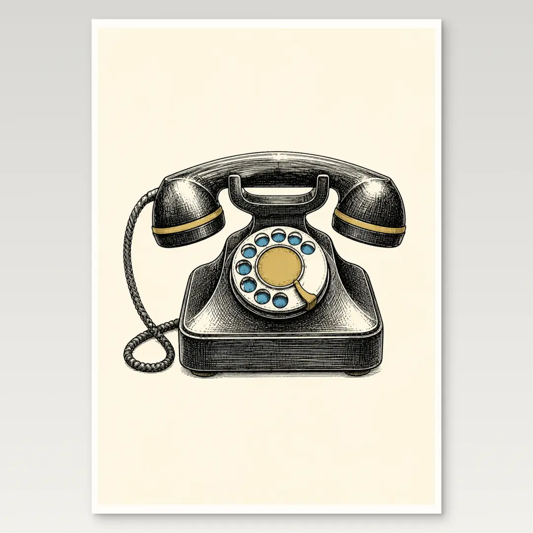 Rotary Telephone Poster