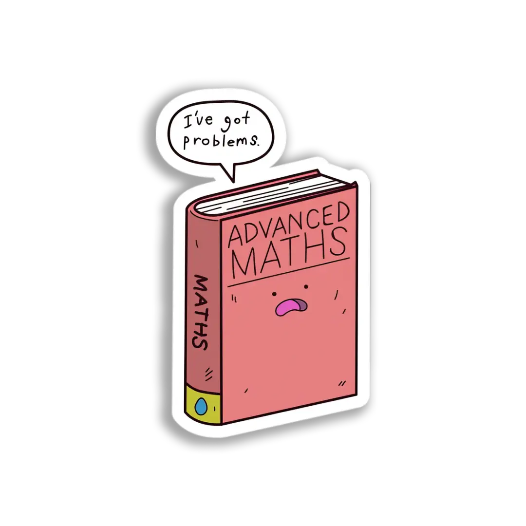 Advanced Math Book Sticker