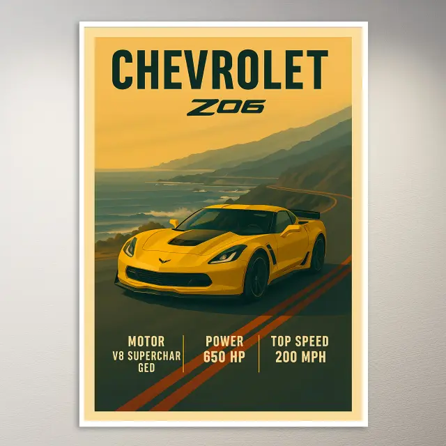 Chevrolet Z06 Corvette Poster