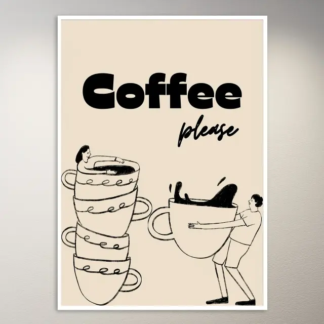 Kaffee, bitte – ein koffeinhaltiger Traum Poster