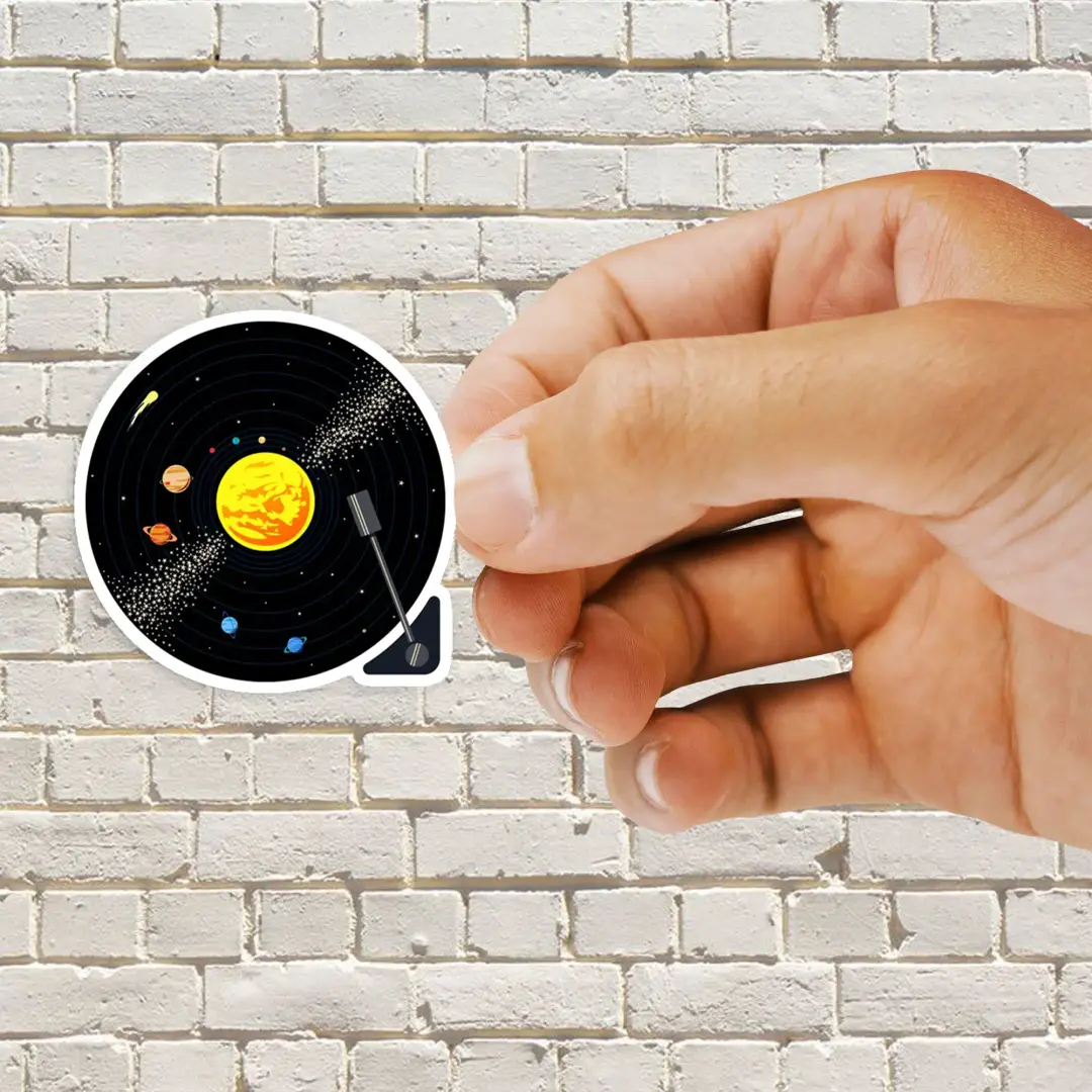 Sonnensystem-Schallplatte Sticker