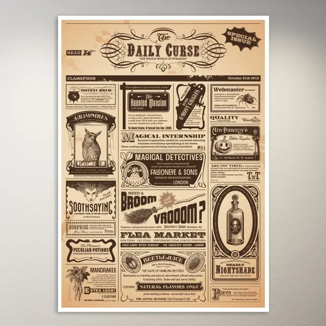 Vintage Zeitungsdesign-Poster