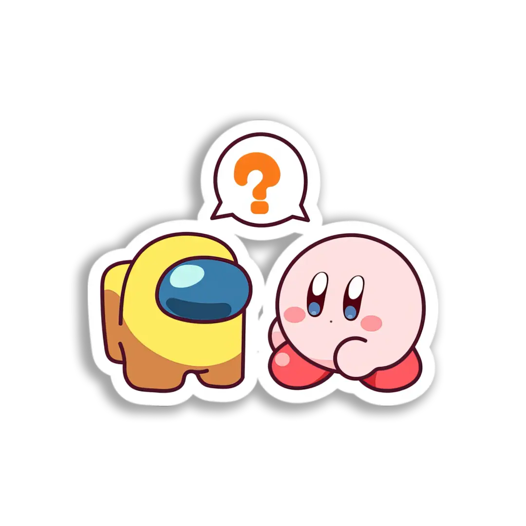 Among Us und Kirby Sticker