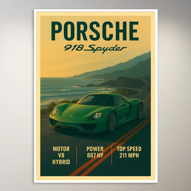 Porsche 918 Spyder Auto-Poster
