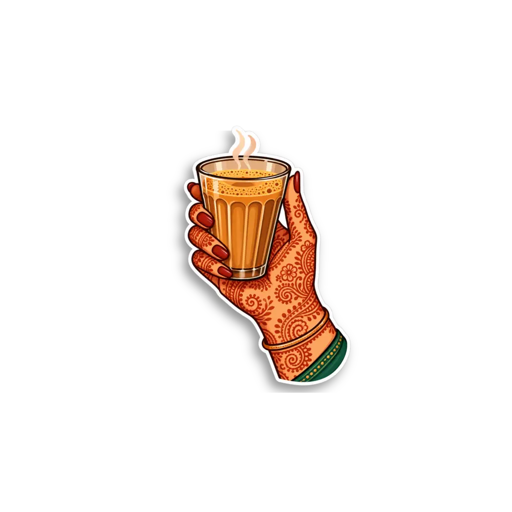 Hand mit Chai Sticker