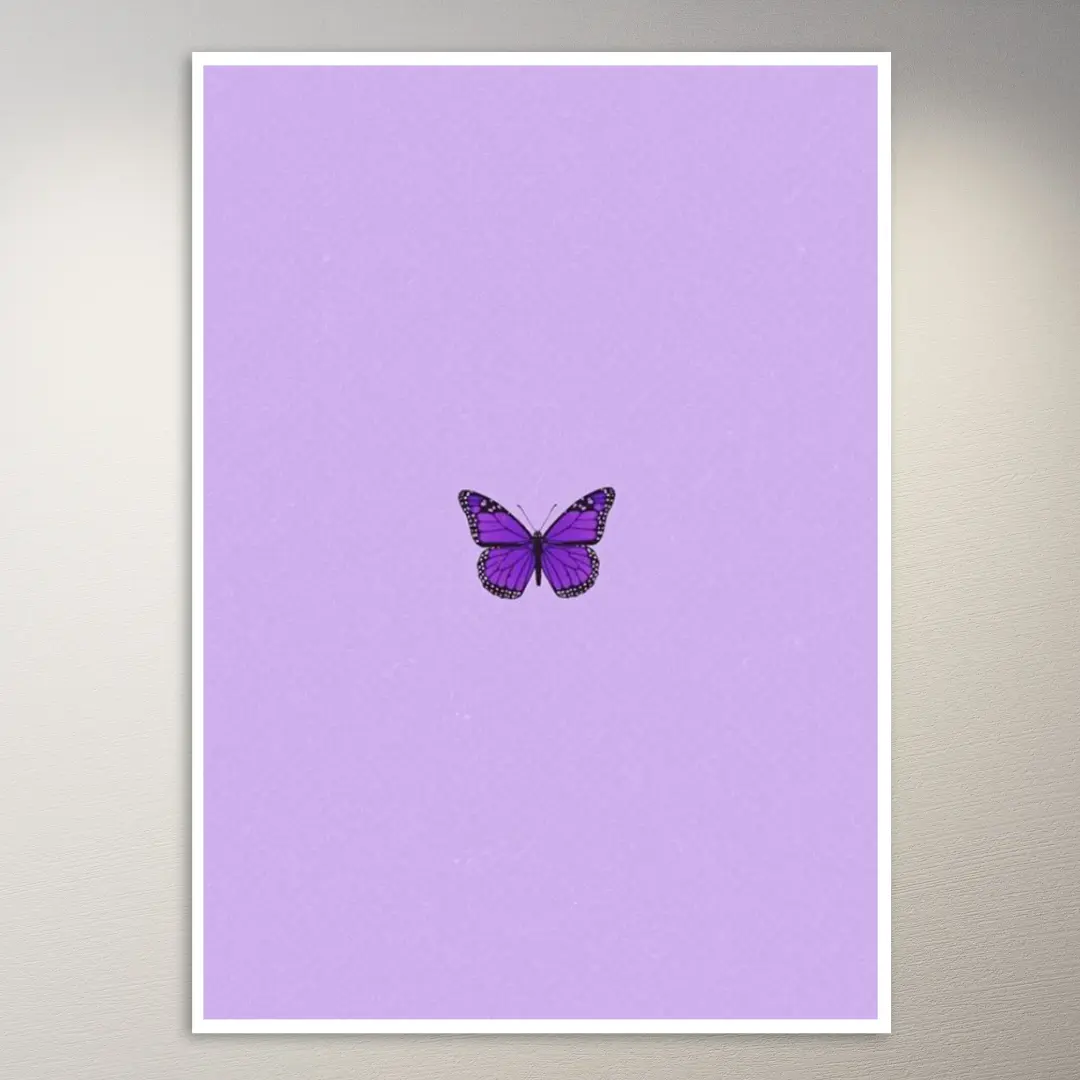 Butterfly | Cute Lilac Aesthetic Poster
