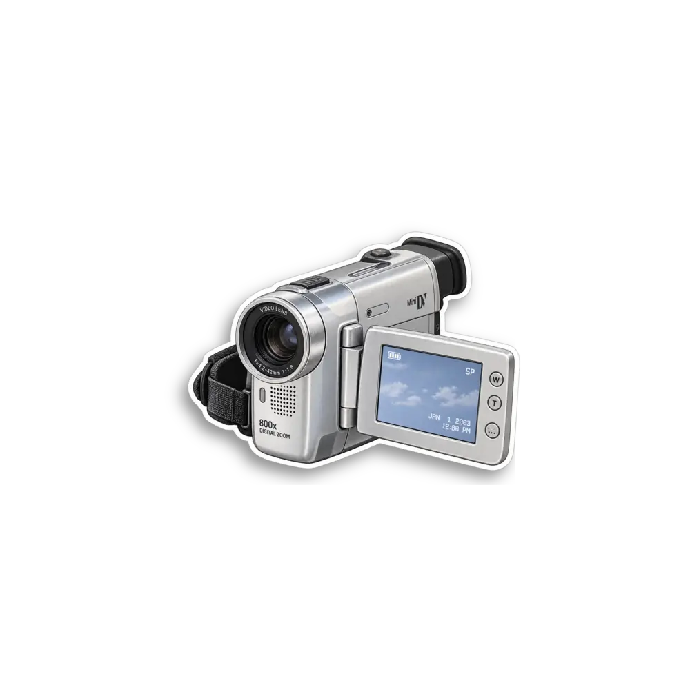 Silberner Camcorder Sticker