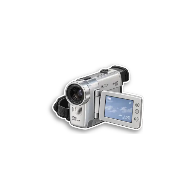 Silberner Camcorder Sticker