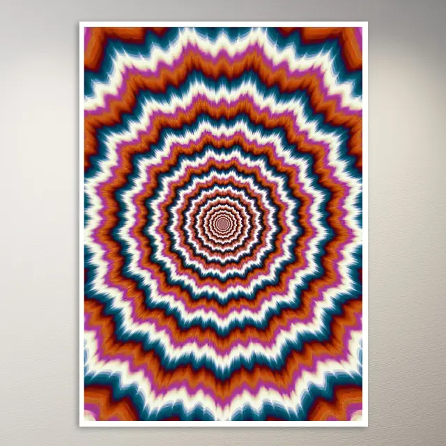 Psychedelisches Batik-Wirbelmuster Poster
