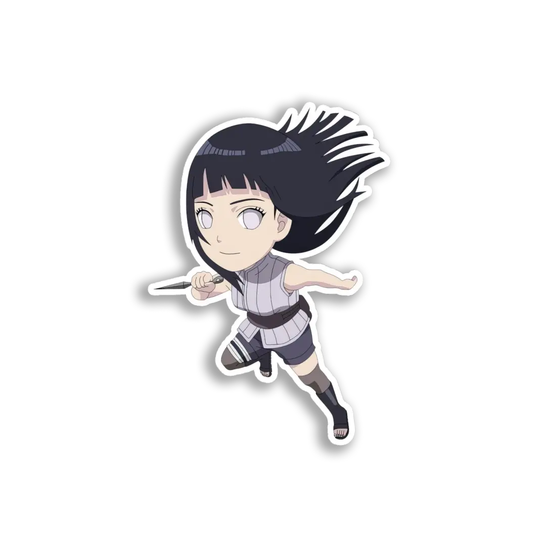 Hinata Hyuga Chibi Art Sticker