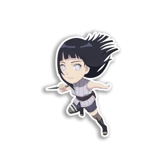 Hinata Hyuga Chibi Art Sticker