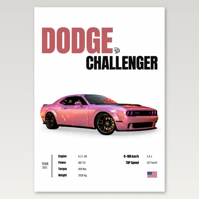 Pink Challenger A4 Poster