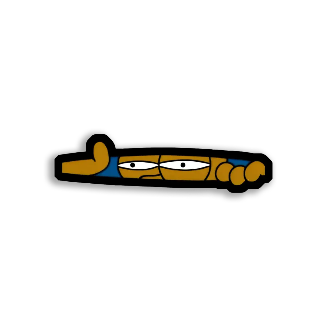 Peeking Cheese Looking Suspicious Sticker