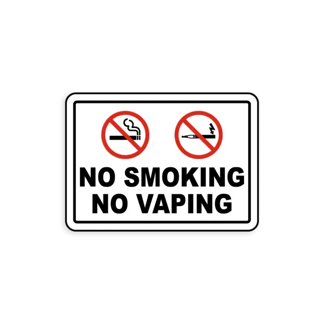 No Smoking No Vaping Sticker