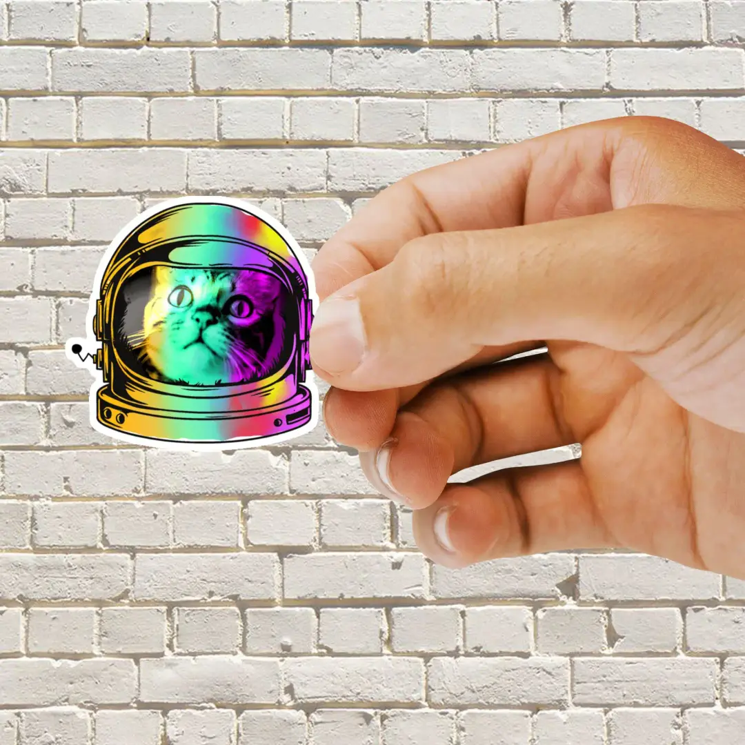 Space cat - Rainbow cat Sticker