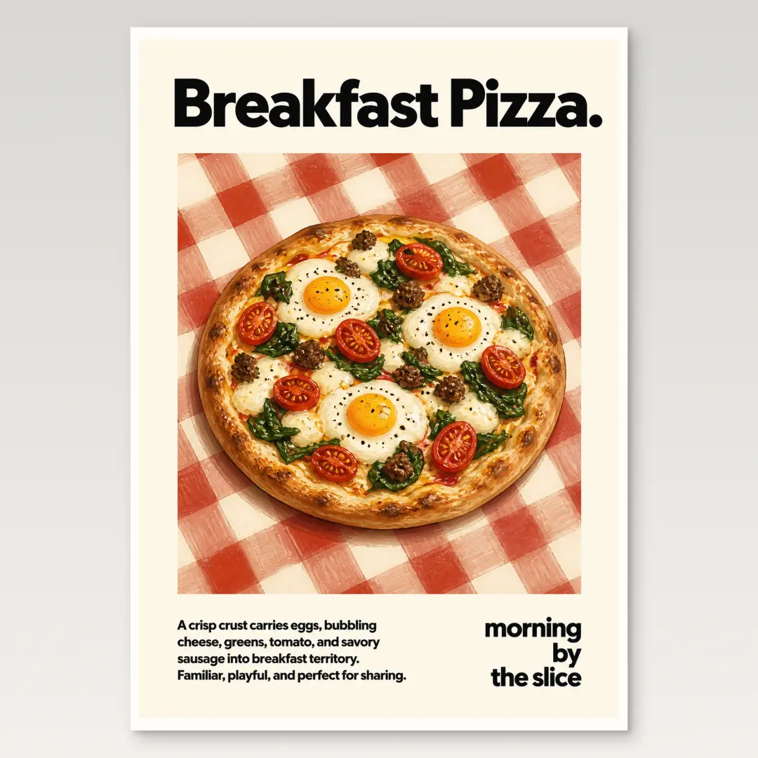 Breakfast Pizza Poster