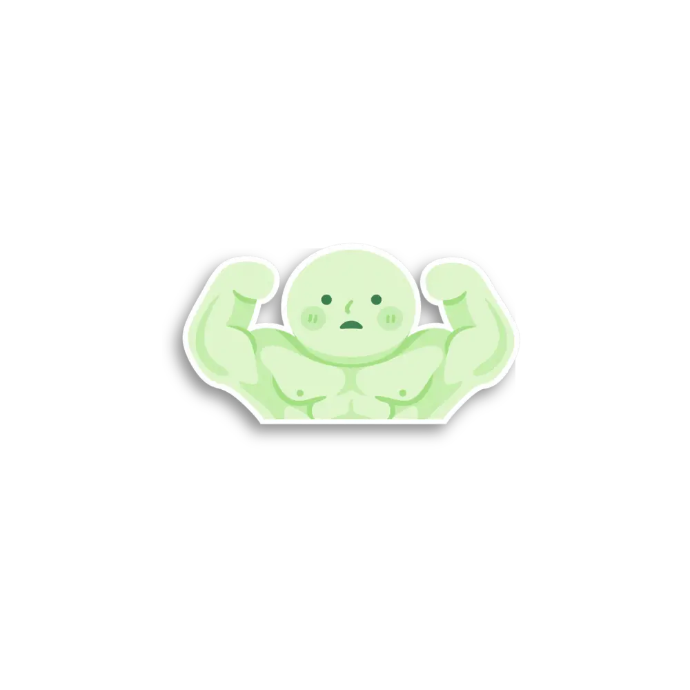 Muskelprotz-Gucker Sticker