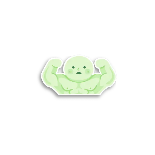 Muscle Flex Peeker Sticker