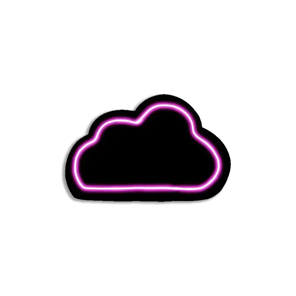 Neon Cloud Sticker