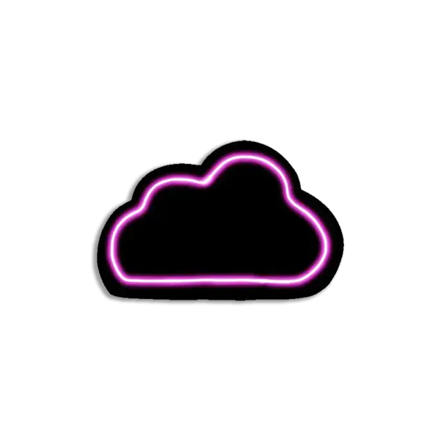 Neon Cloud Sticker