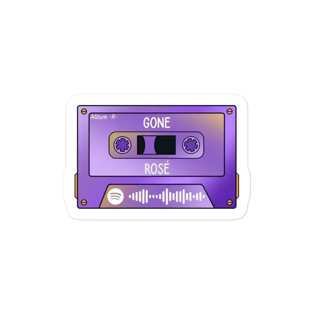Gone Rose Cassette Sticker