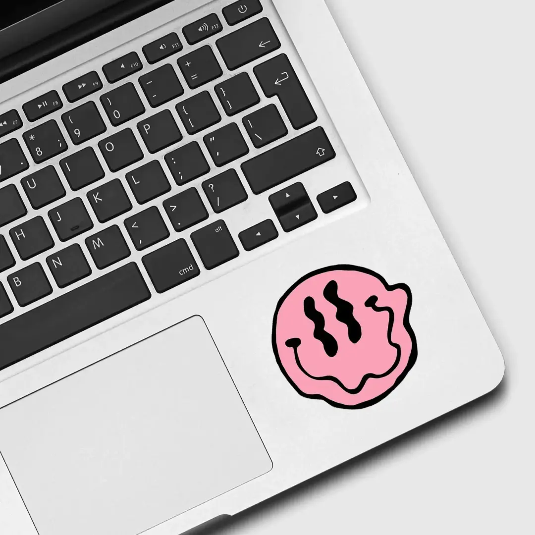 Rosa Smiley Trippy Sticker